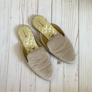 Birdies The Phoebe Python Embossed Velvet Mules Slip On Dawn Women's Size 8.5